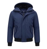 Enos Korte Heren Winterjas Gewatteerd - 7015 - Blauw