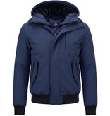 Enos Korte Heren Winterjas Gewatteerd - 7015 - Blauw