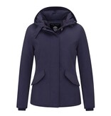 MATOGLA Korte jas Vrouwen met Capuchon - 5898 - Blauw