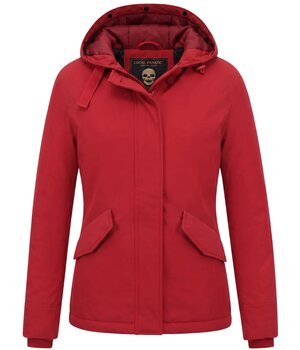 MATOGLA Korte Winterjas Vrouwen - 5898 - Rood
