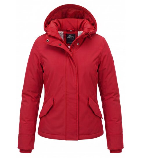TheBrand Winterjas Dames Gewatteerd – Met Capuchon – 551- Rood