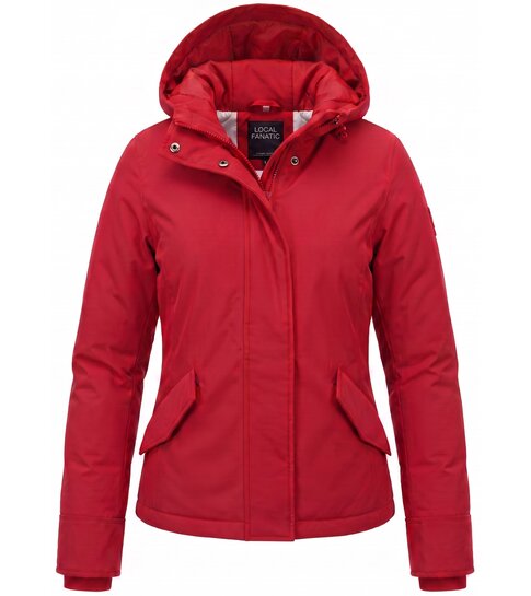 TheBrand Winterjas Dames Gewatteerd – Met Capuchon – 551- Rood