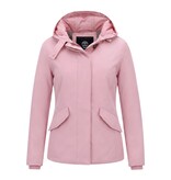 MATOGLA Korte Dames Winterjas Getailleerd – Roze