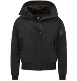 Gentile Bellini Gewatteerde Jas Dames Kort met Capuchon - 8815 - Zwart