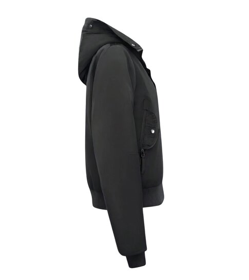 Gentile Bellini Gewatteerde Jas Dames Kort met Capuchon - 8815 - Zwart