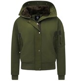 Gentile Bellini Winterjassen Kort Dames met Capuchon - 8815 - Groen