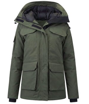 MATOGLA Halflange Winterjas Vrouwen Gewatteerd - 7603 - Groen