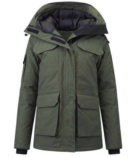 MATOGLA Halflange Winterjas Vrouwen Gewatteerd - 7603 - Groen