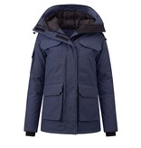MATOGLA Dames Winterjassen Halflang Gewatteerd - 7603 - Blauw