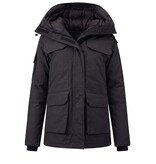 MATOGLA Gewatteerde Jas met Capuchon Dames - 7603 - Zwart