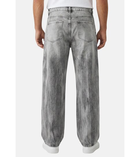 TRUE RISE Baggy Jeans Heren - Oversized Jeans  - Spijkerbroek Heren Volwassenen - YX3606 - Grijs