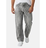 TRUE RISE Baggy Jeans Heren - Oversized Jeans  - Spijkerbroek Heren Volwassenen - YX3606 - Grijs