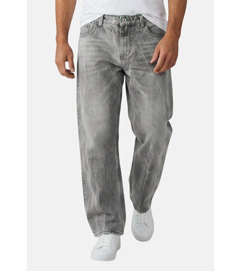TRUE RISE Baggy Jeans Heren - Oversized Jeans  - Spijkerbroek Heren Volwassenen - YX3606 - Grijs