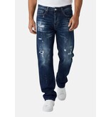 TRUE RISE Baggy Jeans Heren - Oversized Jeans  - Spijkerbroek Heren Volwassenen -JC8138B- Blauw