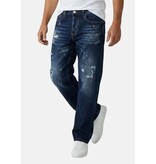 TRUE RISE Baggy Jeans Heren - Oversized Jeans  - Spijkerbroek Heren Volwassenen -JC8138B- Blauw