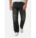TRUE RISE Baggy Jeans Heren - Oversized Jeans  - Spijkerbroek Heren Volwassenen -JC8167N- Black
