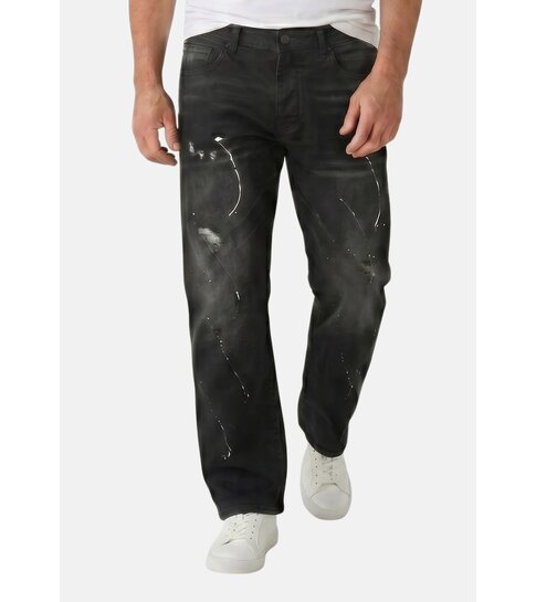 TRUE RISE Baggy Jeans Heren - Oversized Jeans  - Spijkerbroek Heren Volwassenen -JC8167N- Black