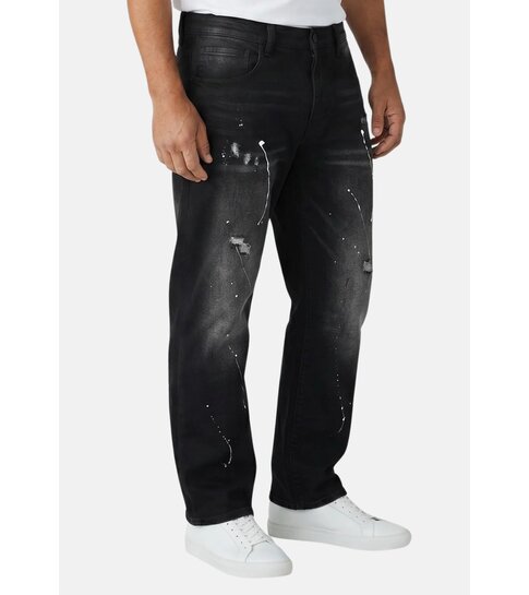 TRUE RISE Baggy Jeans Heren - Oversized Jeans  - Spijkerbroek Heren Volwassenen -JC8167N- Black