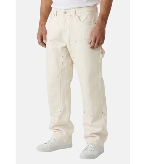 TRUE RISE Baggy Jeans Heren - Oversized Jeans  - Spijkerbroek Heren Volwassenen - Witte Spijkerbroek Heren -378- Wit