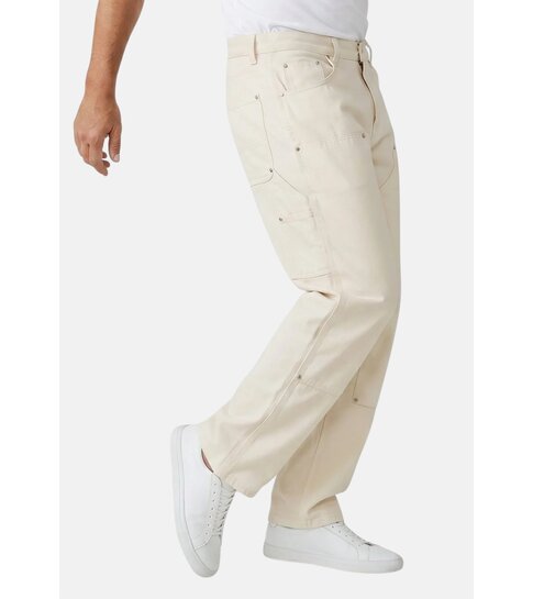 TRUE RISE Baggy Jeans Heren - Oversized Jeans  - Spijkerbroek Heren Volwassenen - Witte Spijkerbroek Heren -378- Wit