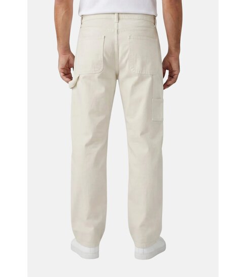 TRUE RISE Baggy Jeans Heren - Oversized Jeans  - Spijkerbroek Heren Volwassenen - Witte Spijkerbroek Heren -378- Wit