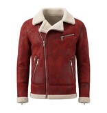 TONY BACKER Imitatie Bontjas - Lammy Coat - Rood