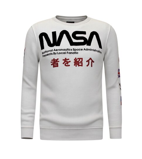 Local Fanatic Heren Sweater - NASA International - Wit