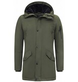 Enos Heren Winterjas Parka met Capuchon - 7105 - Groen