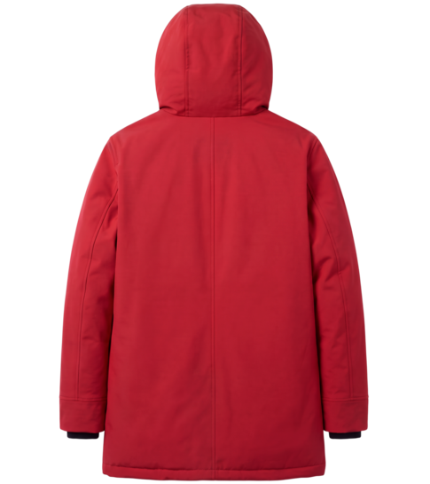 Enos Heren Winterjassen Volwassen - Parka Heren Met Faux Bontkraag  -GS17001- Rood