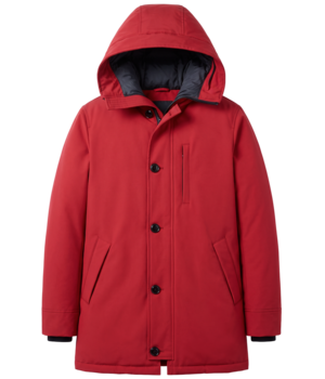 Enos Heren Winterjassen Volwassen - Parka Heren Met Faux Bontkraag  -GS17001- Rood