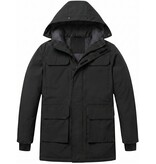 Local Fanatic Lange jas Heren - Heren Winterjassen - LF7169 - Zwart