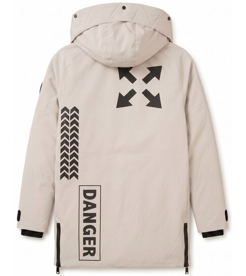 Local Fanatic Lange Jas Heren - Winterjas Heren - LF9803 - Beige