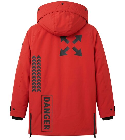 Local Fanatic Lange Jas Heren - Winterjas Heren - LF9803 - Rood