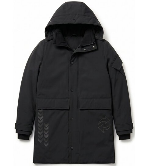Local Fanatic Lange Jas Heren - Winterjas Heren - LF9803 - Zwart