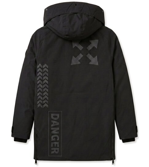 Local Fanatic Lange Jas Heren - Winterjas Heren - LF9803 - Zwart