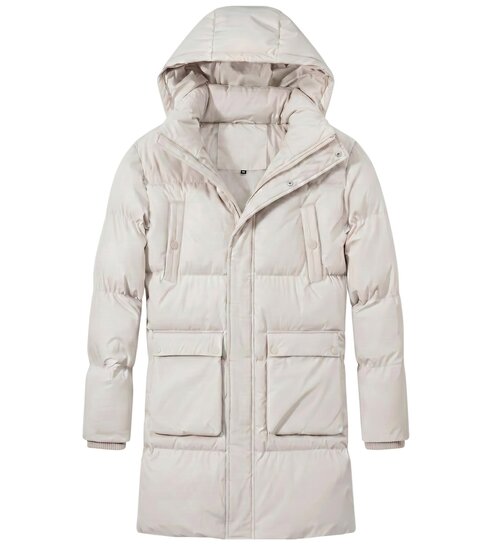 Local Fanatic Lange Puffer Jas Heren - Heren Jas Winter - LF3361 - Beige