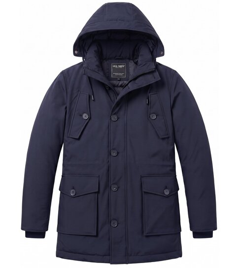 Local Fanatic Gewatteerde Jassen - Heren Winterjassen Volwassen - LF8202 - Blauw