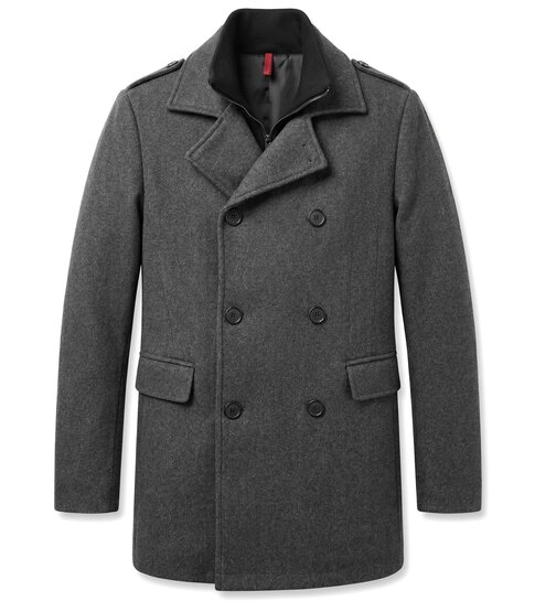 Local Fanatic Overcoat Heren - Heren Mantel Halflang - LF805 - Grijs