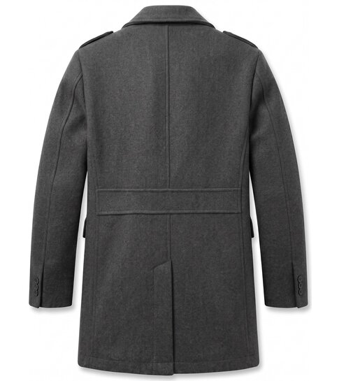 Local Fanatic Overcoat Heren - Heren Mantel Halflang - LF805 - Grijs