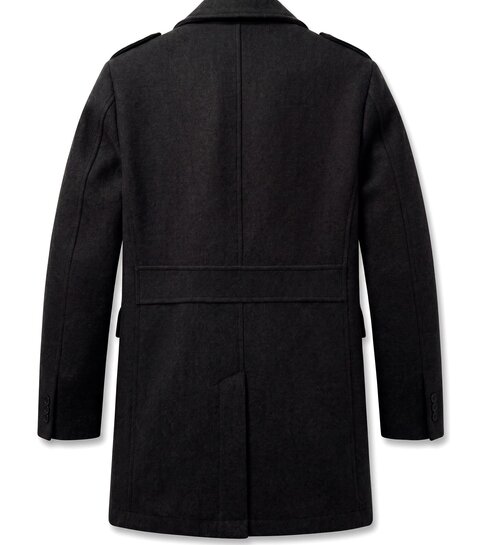 Local Fanatic Overcoat Heren - Heren Mantel Halflang  - LF805 - Zwart