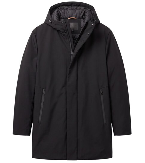 Local Fanatic Lange Jas - Heren Winterjassen Volwassen - LF8927- Zwart