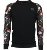 Local Fanatic Rozen Skull Arm Motief - Sweater - Zwart