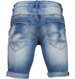 Enos Korte Broeken Heren - Slim Fit Denim Summer Vibe - Blauw