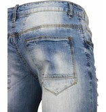 Enos Korte Broeken Heren - Slim Fit Denim Summer Vibe - Blauw