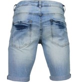 Enos Korte Broeken Heren - Slim Fit Denim Bike Army - Blauw