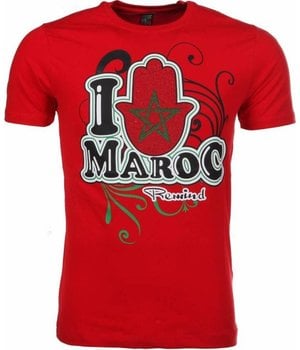 Local Fanatic T-shirt I Love Maroc - Rood