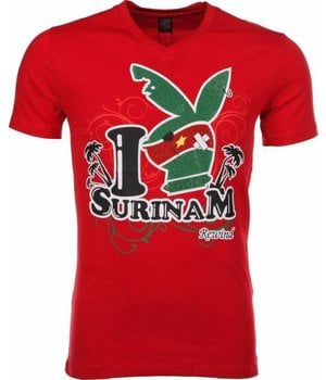 Local Fanatic T-shirt - I Love Suriname - Rood