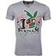 T-shirt - I Love Suriname - Grijs