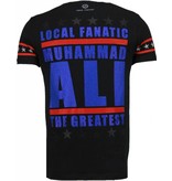 Local Fanatic Muhammad Ali - Rhinestone T-shirt - Zwart
