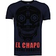 El Chapo - Flockprint T-shirt - Navy